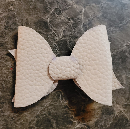 Cream Textured Bow