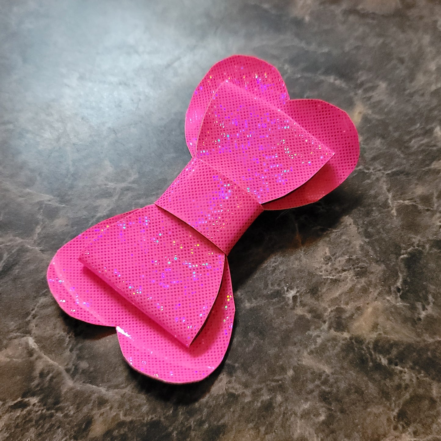 Hot Pink Color Shift Heart Bow