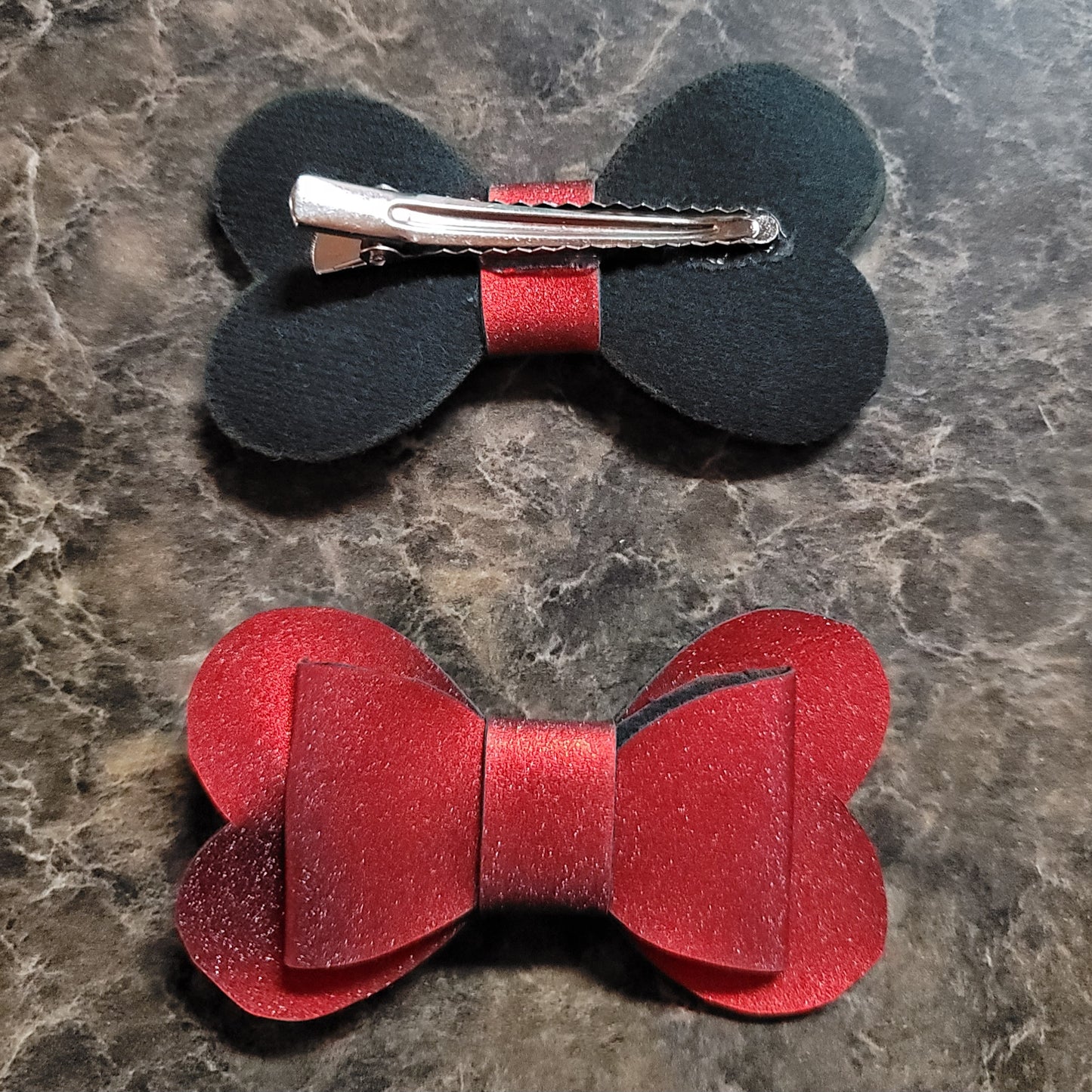 Red Metallic Bow