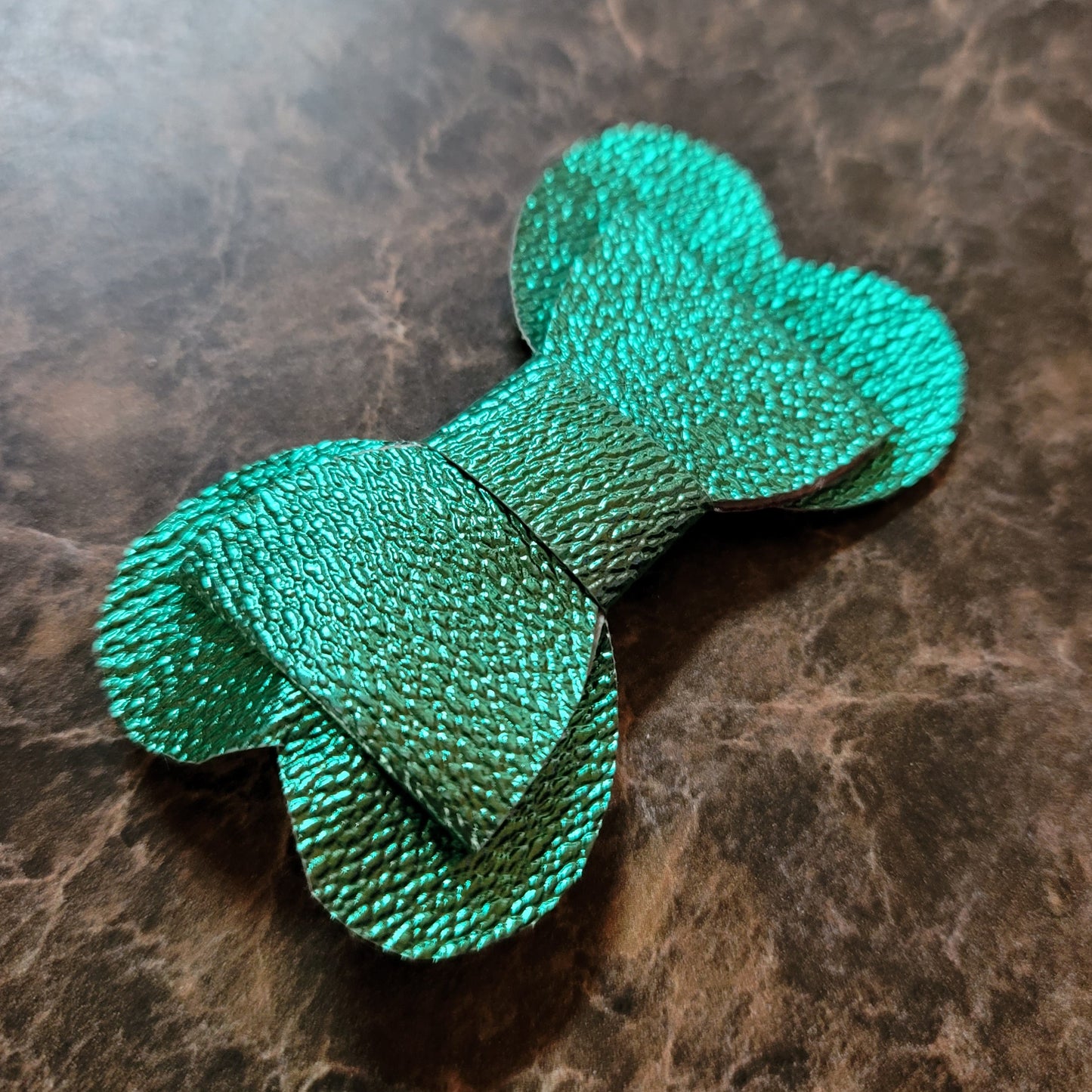 Green Metallic Bow