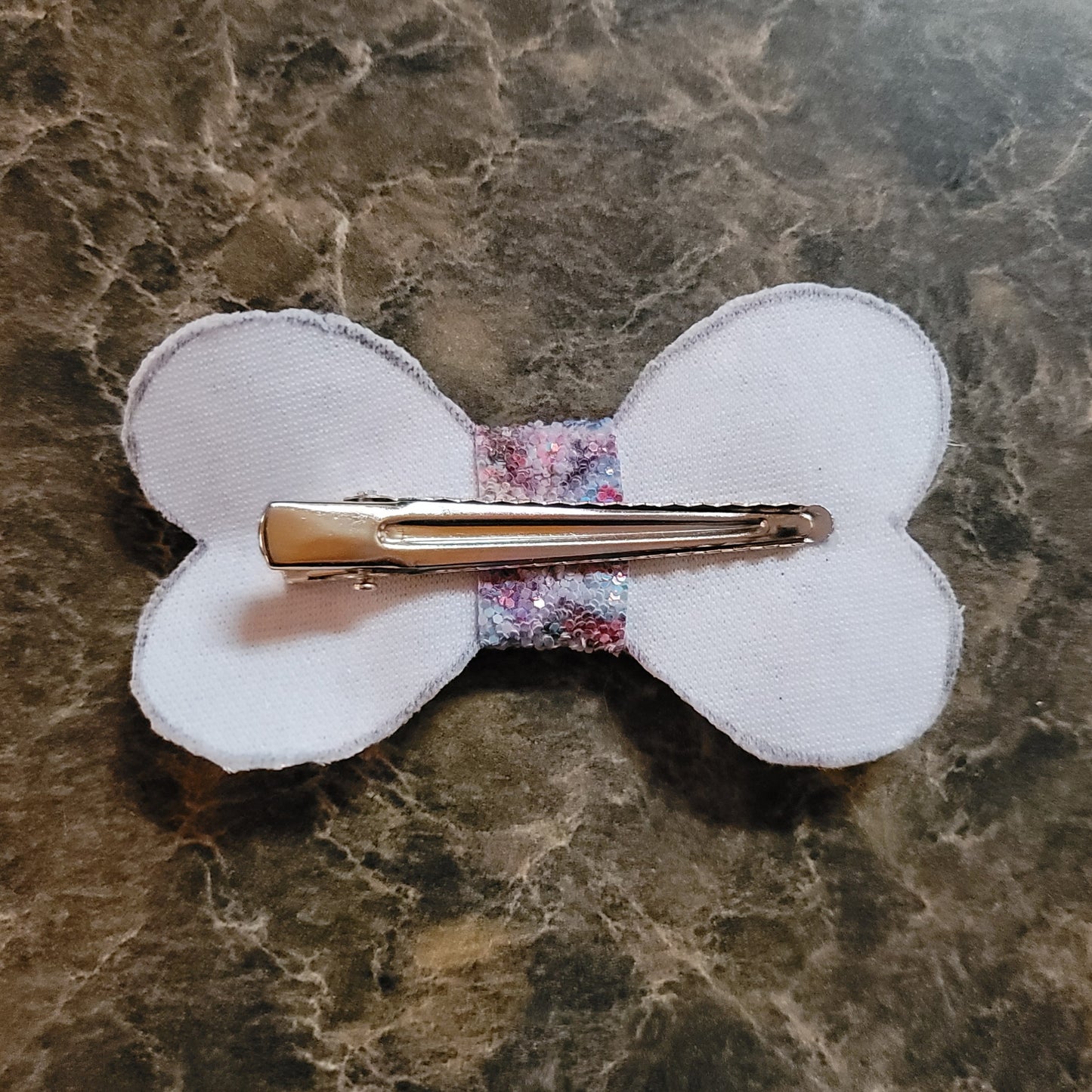 Multicolor Flower Glitter Bow