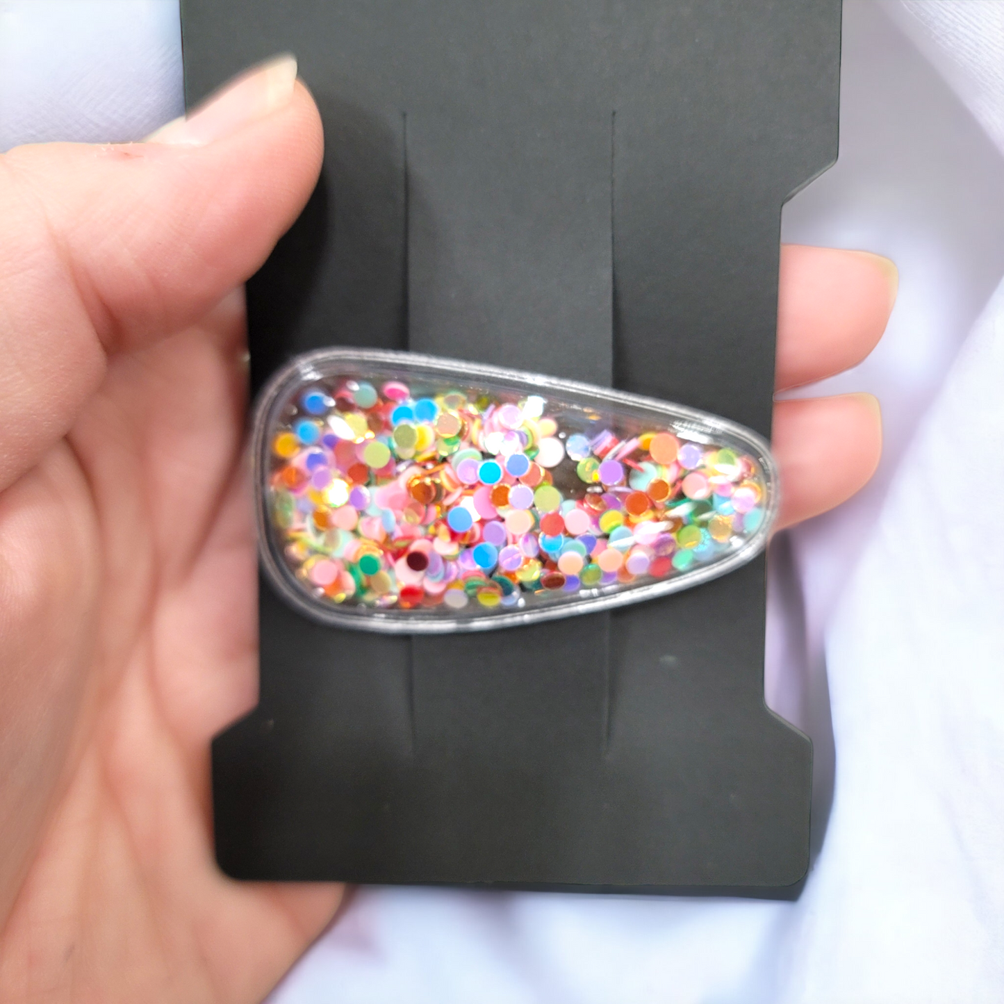 Iridescent Multicolor Circles Single