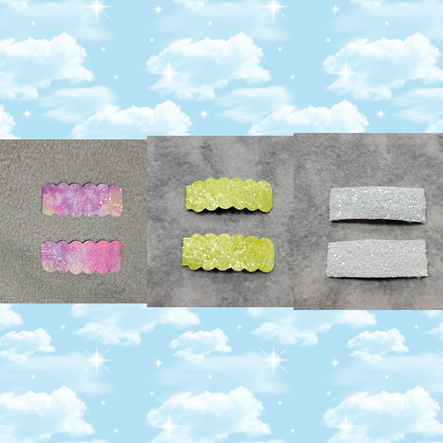 Glitter Snap Clips