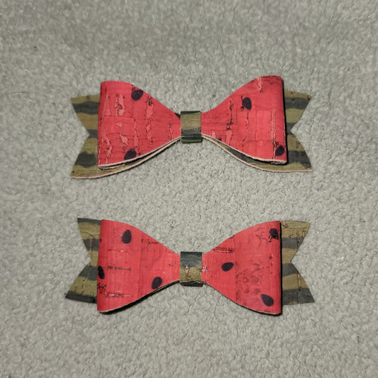 Watermelon Small Bow Set