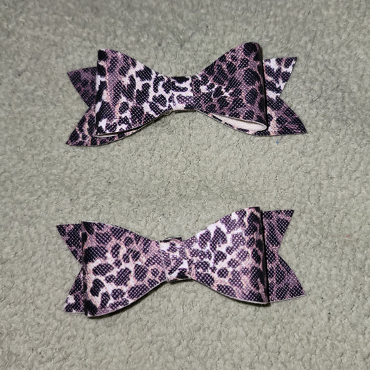 Cheetah Print Mini Bow Set