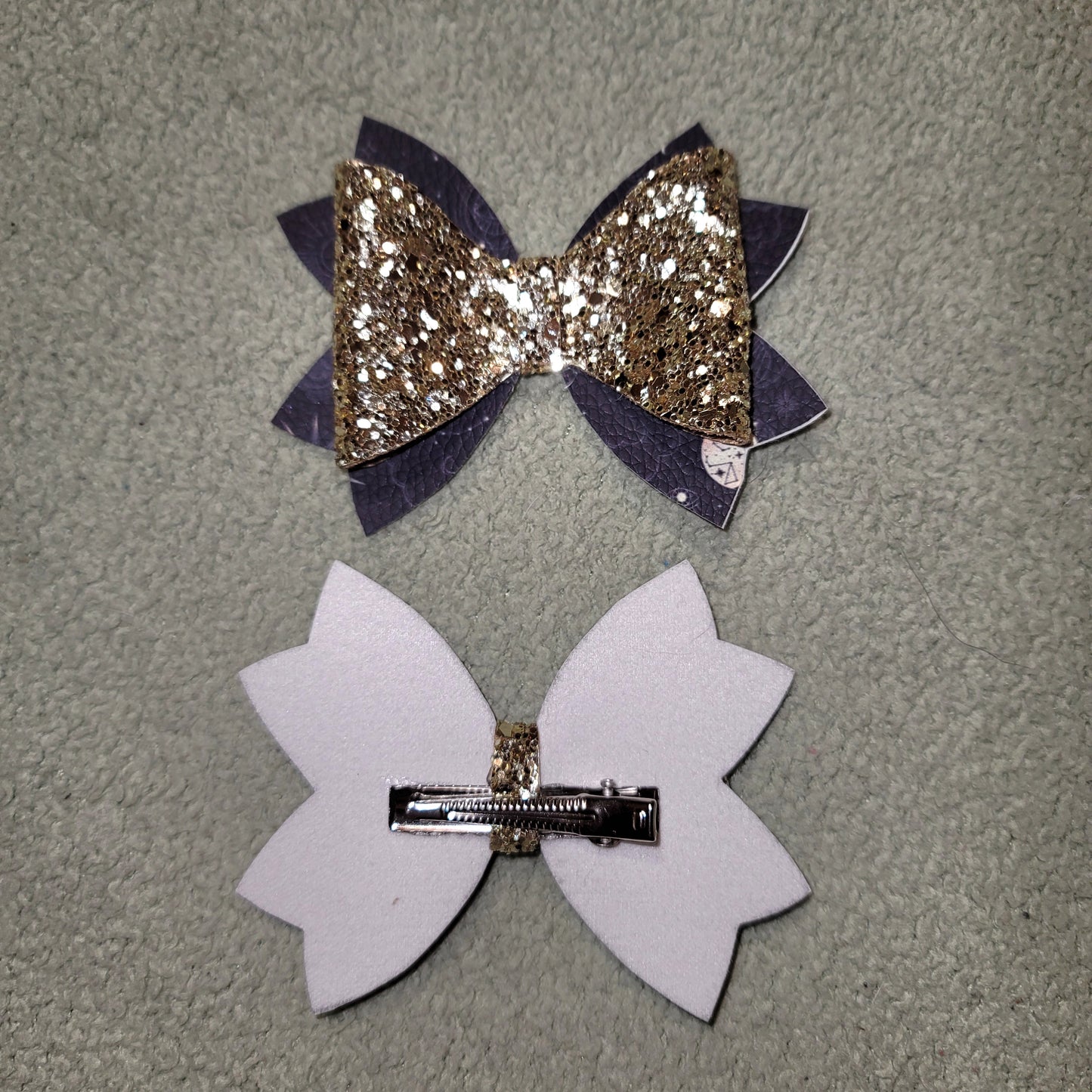 Gold Glitter & Celestial Olivia Bow Set