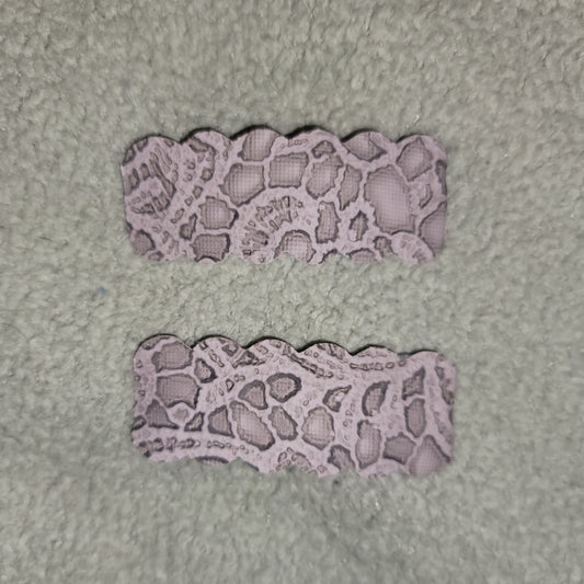 Gray Lace Texture Snap Clip Set