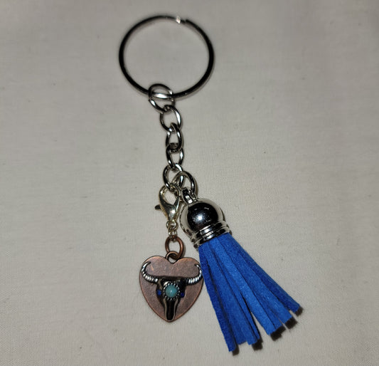 Western Skull Keychain