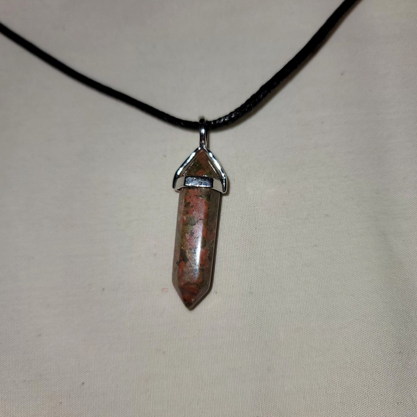 Unakite Double Point Necklace