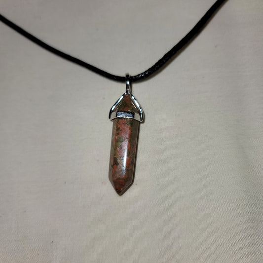 Unakite Double Point Necklace
