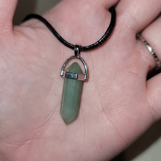 Green Adventurine Double Point Pendant