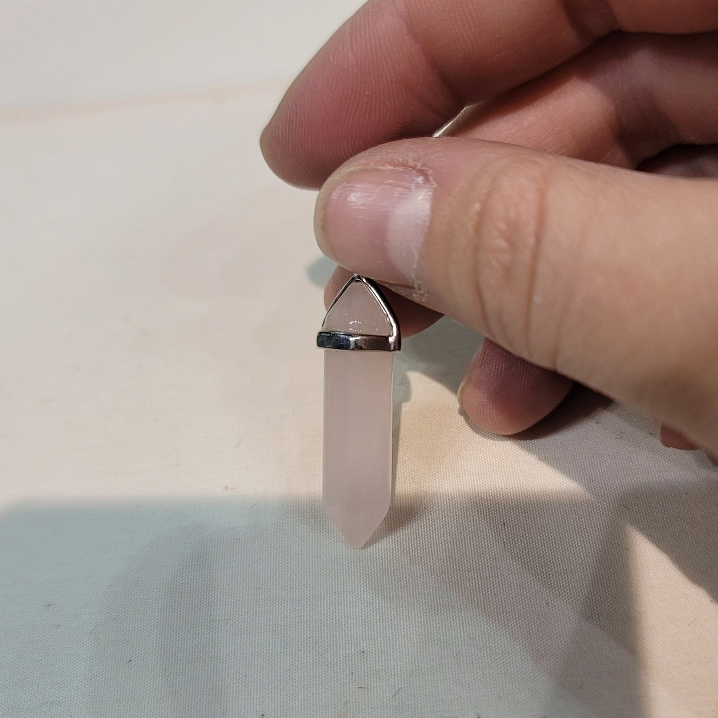 Rose Quartz Double Point Pendant