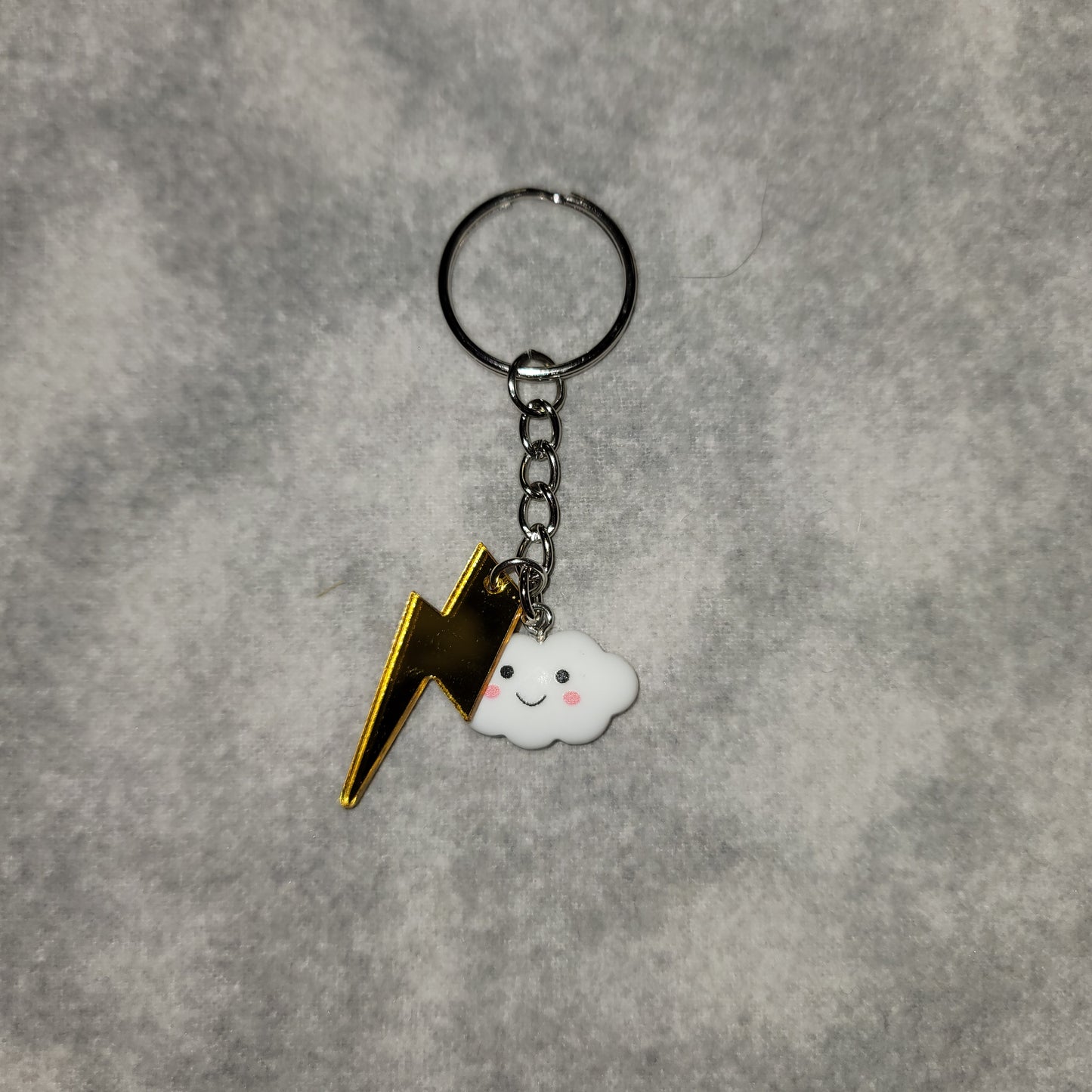 Cloud & Lightning Keychain