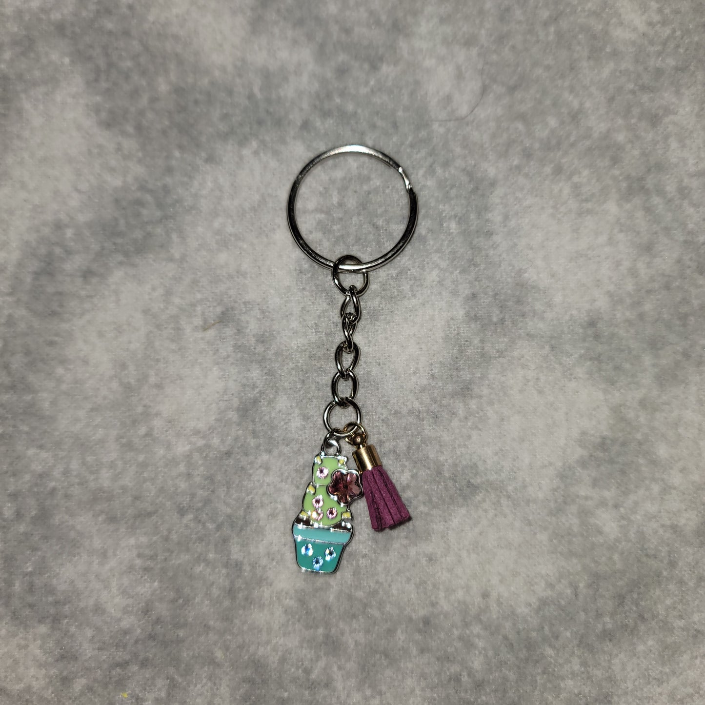Cactus & Mini Tassel Keychain
