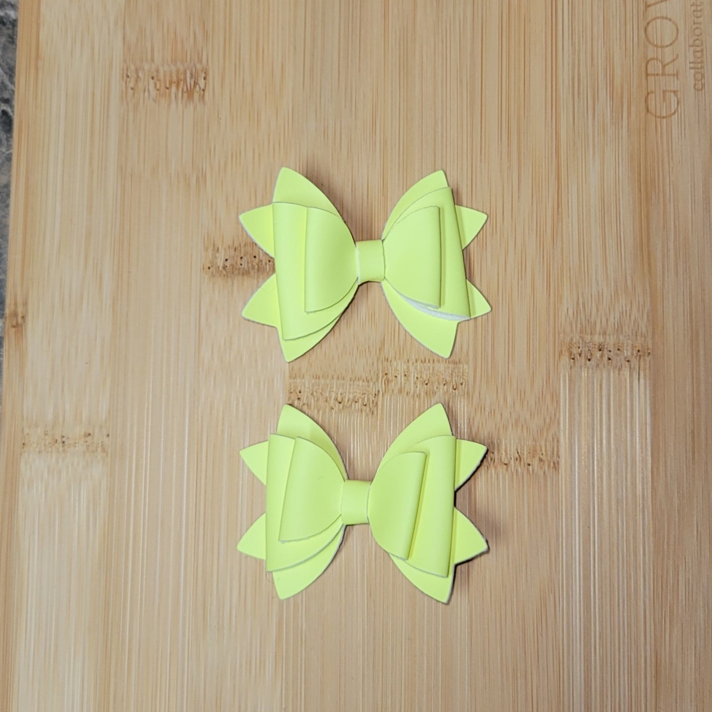 Neon Pastel Yellow Lou Lou Bow Set