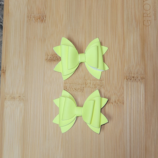 Neon Pastel Yellow Lou Lou Bow Set