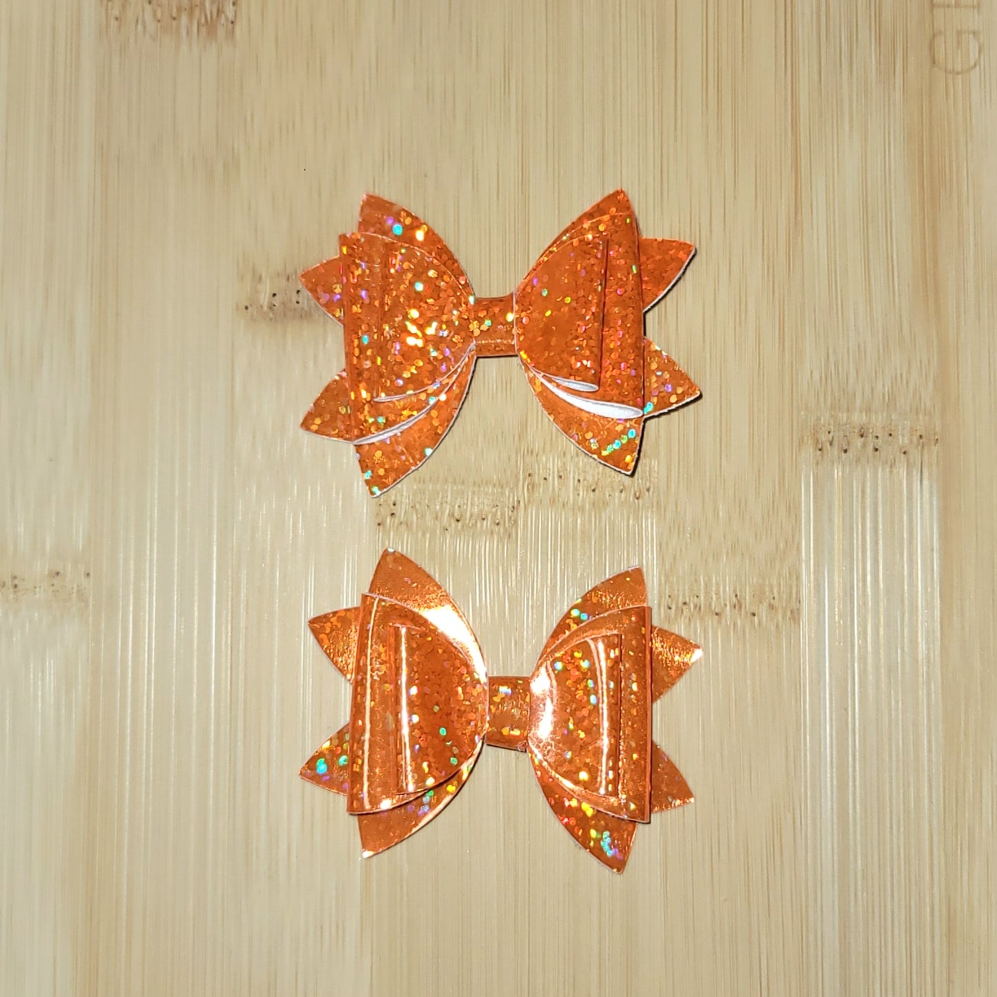 Orange Holographic Lou Lou Bow Set