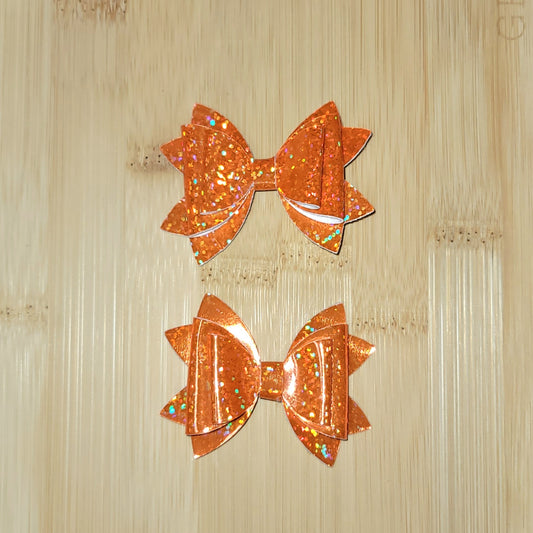 Orange Holographic Lou Lou Bow Set