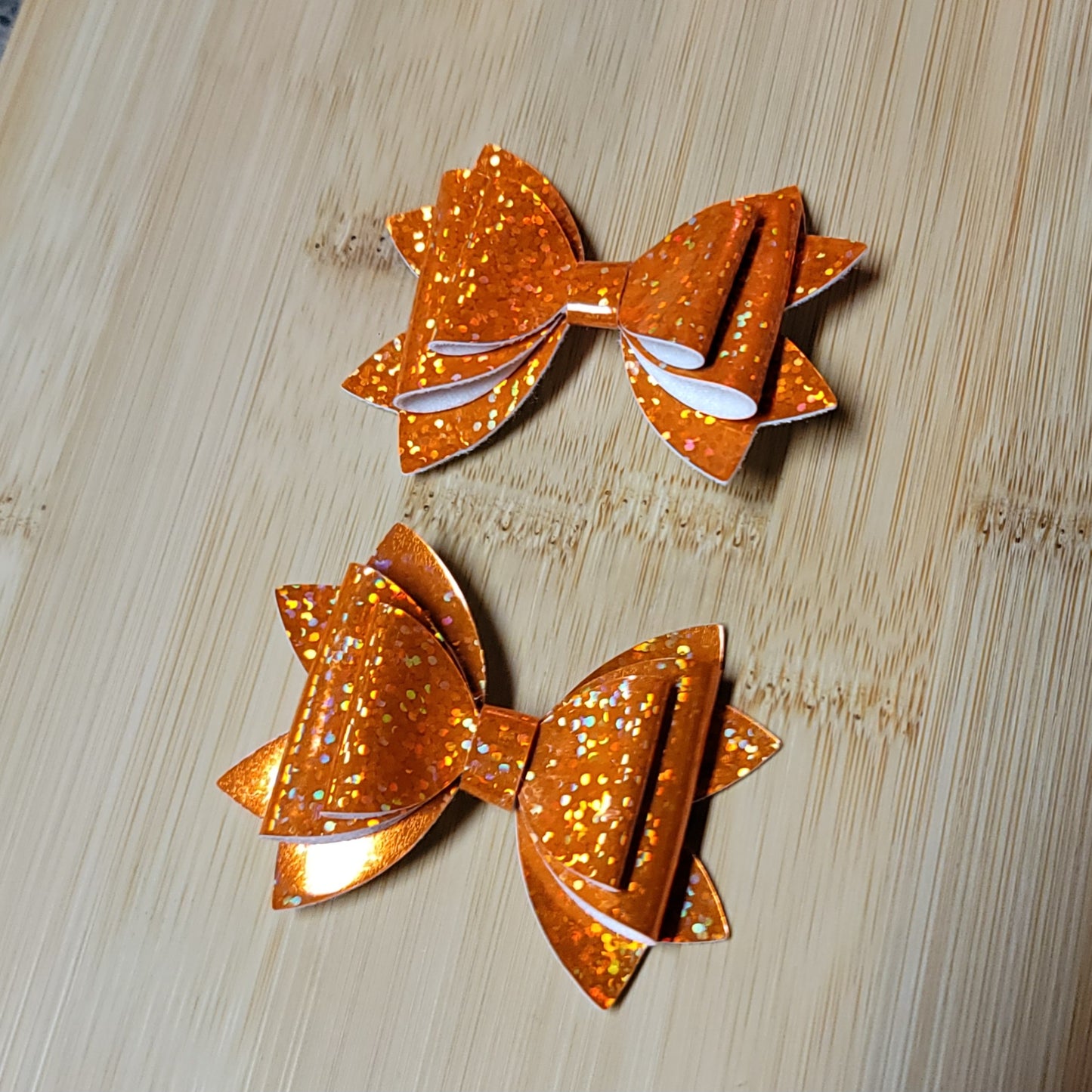 Orange Holographic Lou Lou Bow Set