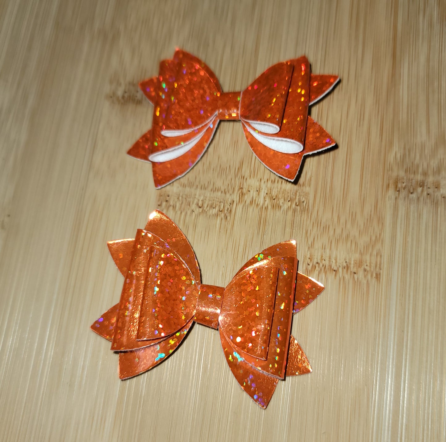 Orange Holographic Lou Lou Bow Set