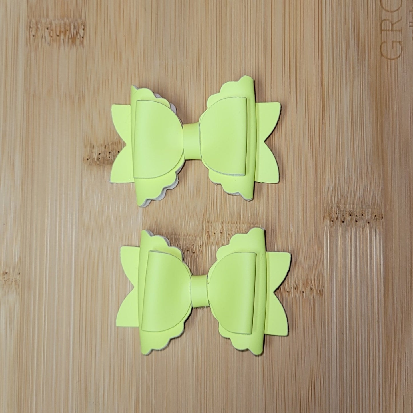 Neon Pastel Yellow Piggy Bows