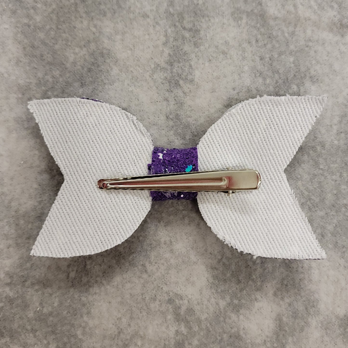 Purple Multicolor Glitter Large Bow