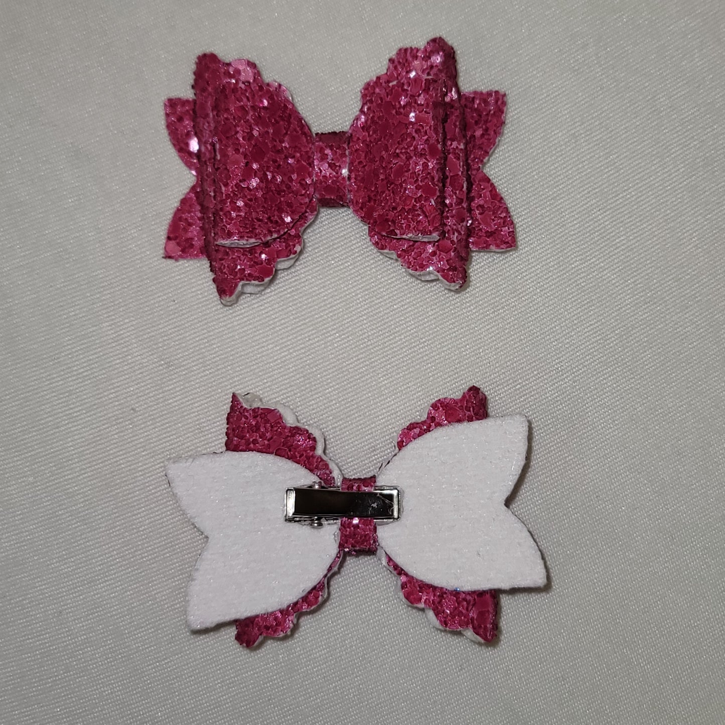 Dark Pink Piggy Style Bows