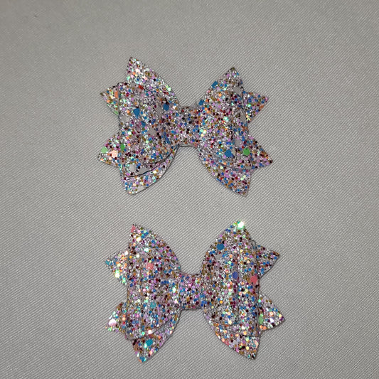 Multicolor Glitter Lou Lou Bow Set