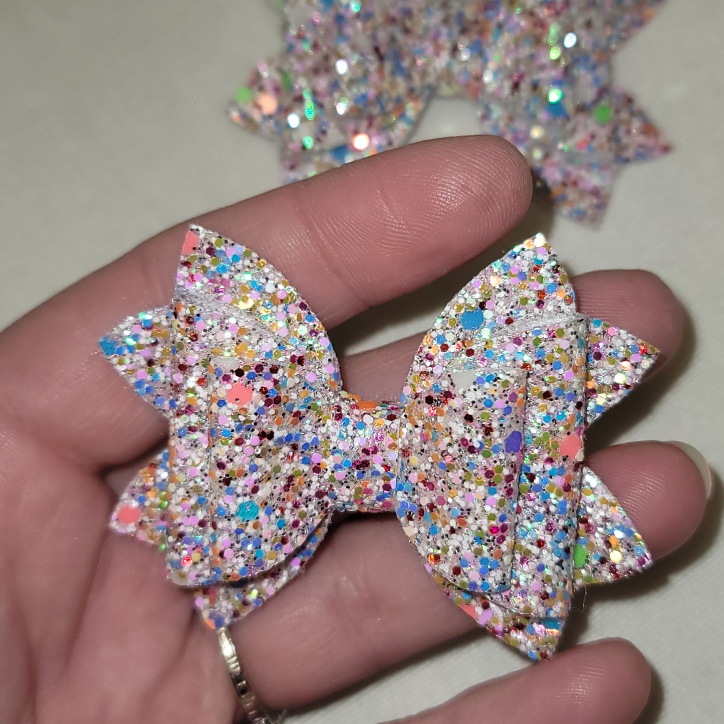 Multicolor Glitter Lou Lou Bow Set