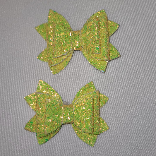 Yellow Glitter Lou Lou Bow Set