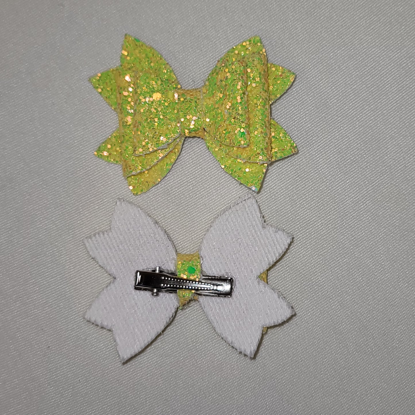 Yellow Glitter Lou Lou Bow Set