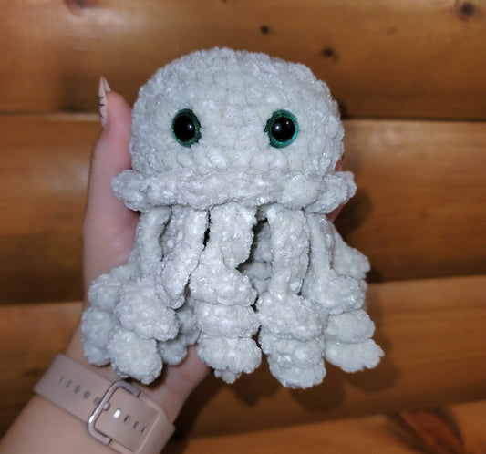 White Sparkly Velvet Jellyfish
