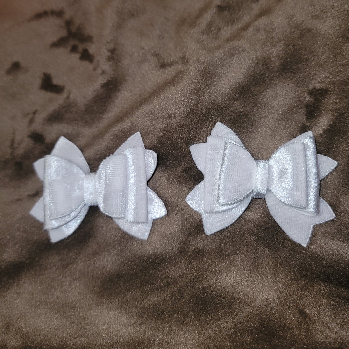 White Velvet Lou Lou Bow Set