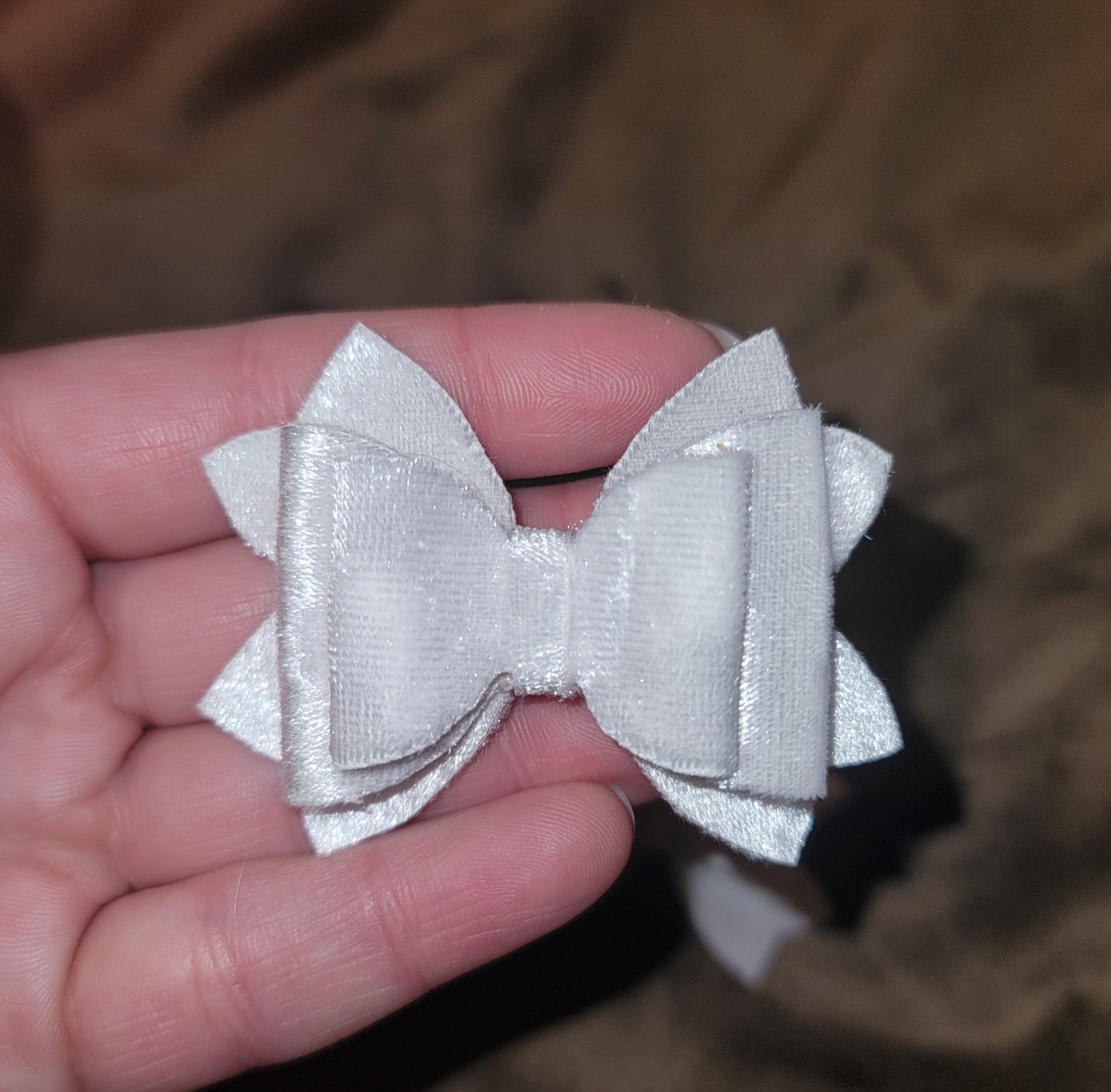 White Velvet Lou Lou Bow Set