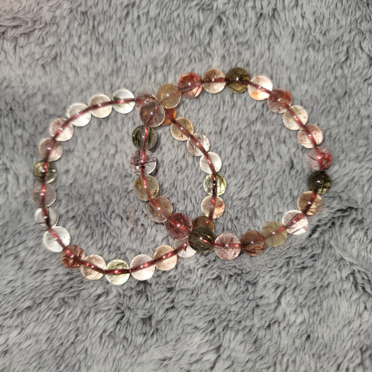 Colored Rutilated Quartz Bracelet