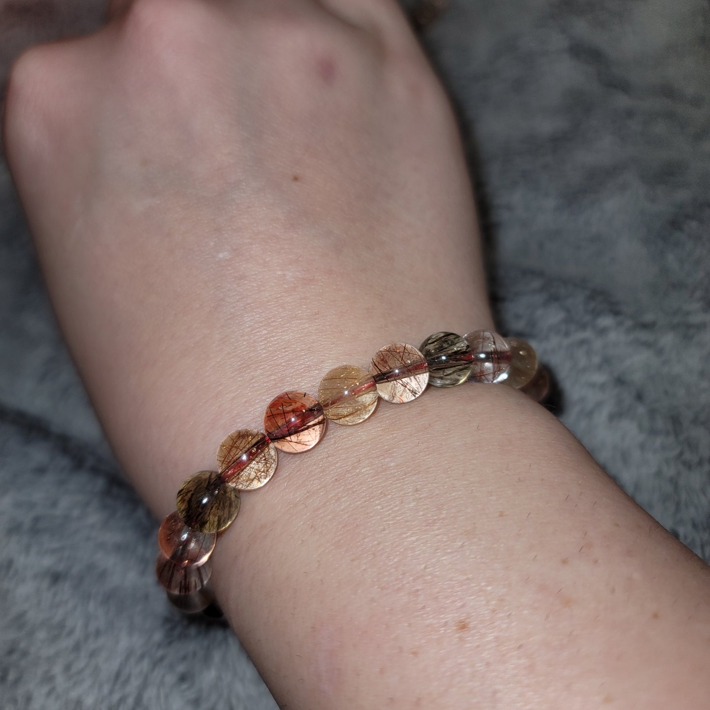 Colored Rutilated Quartz Bracelet