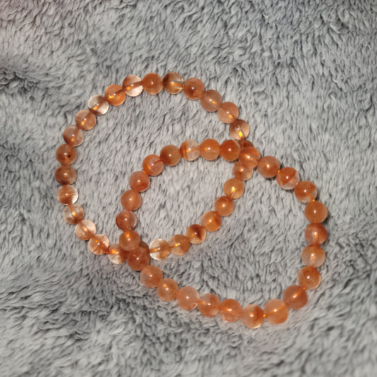 Red Rabbit Hair Quartz Crystal Bracelet