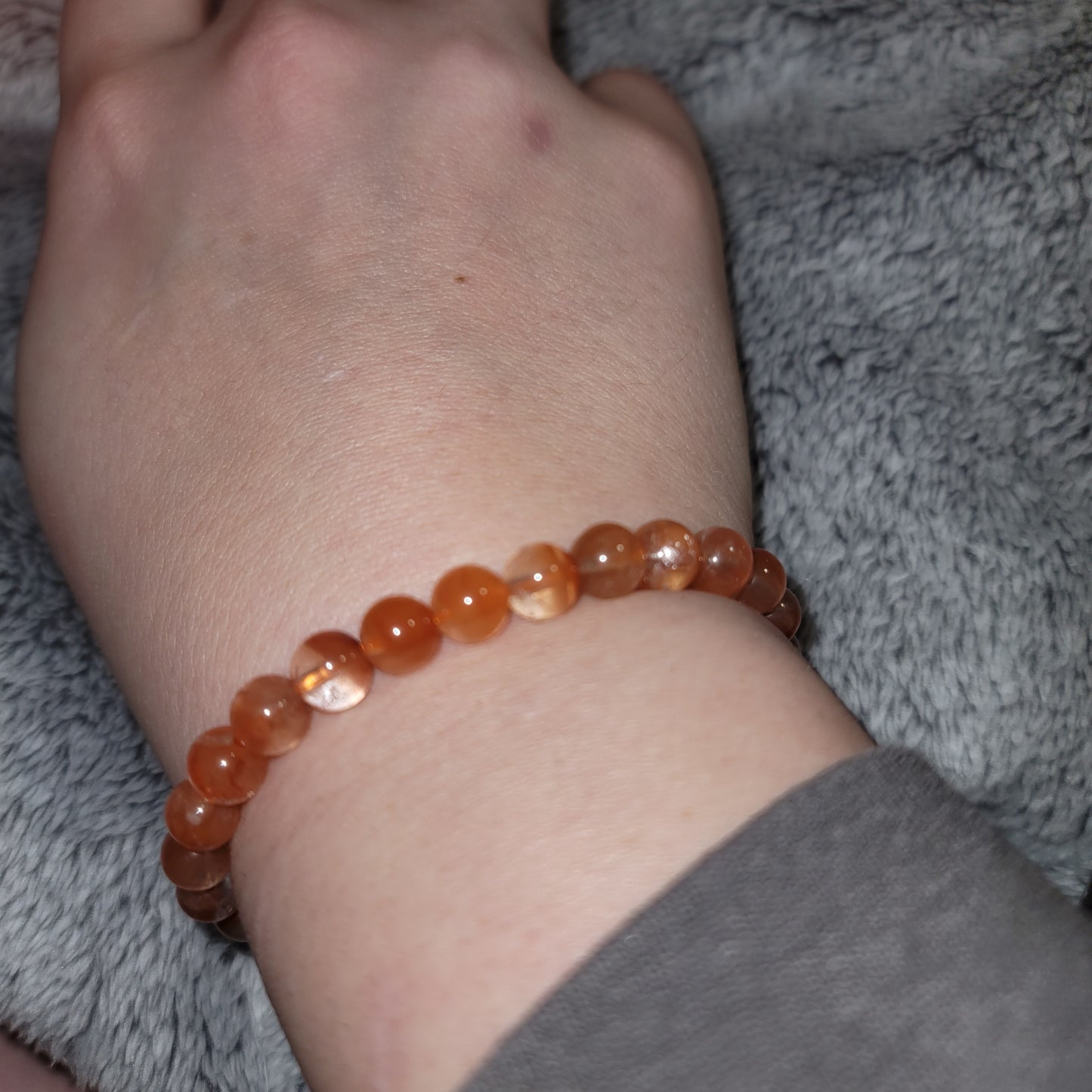 Red Rabbit Hair Quartz Crystal Bracelet