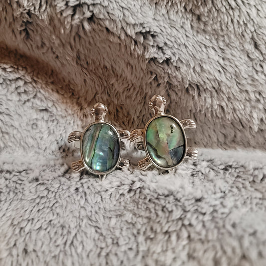 Abalone Shell Turtle Ring