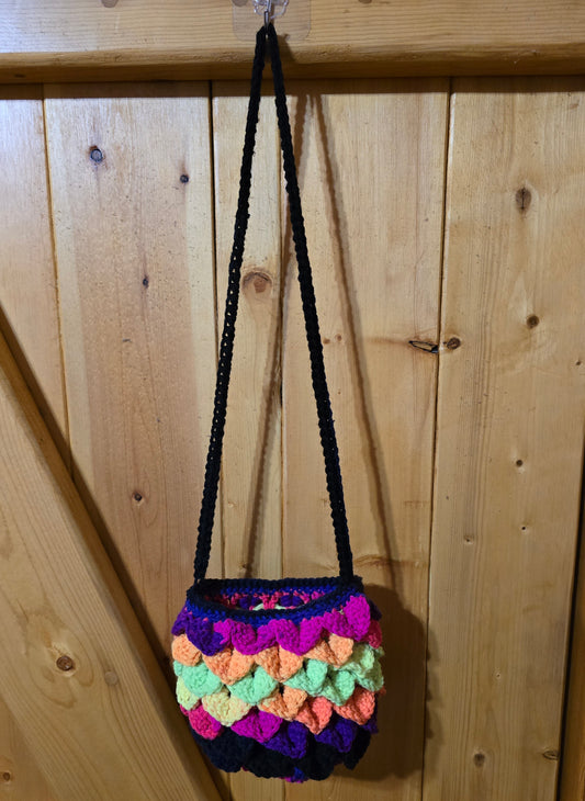 Neon Mermaid Scales Mini Bag