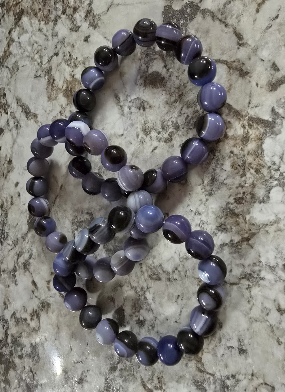 Purple Banded Agate Bracelet