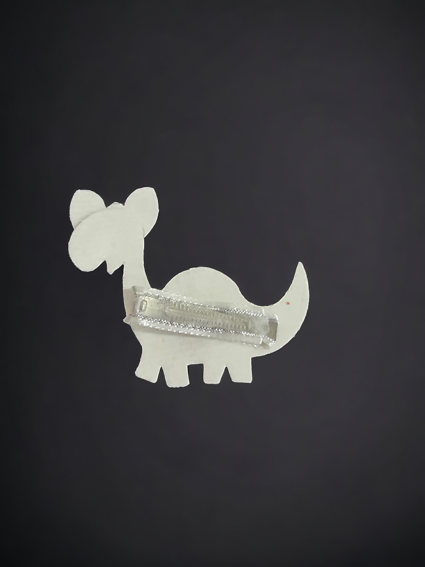 Dark Glitter Patriotic Dinosaur Snap Clip
