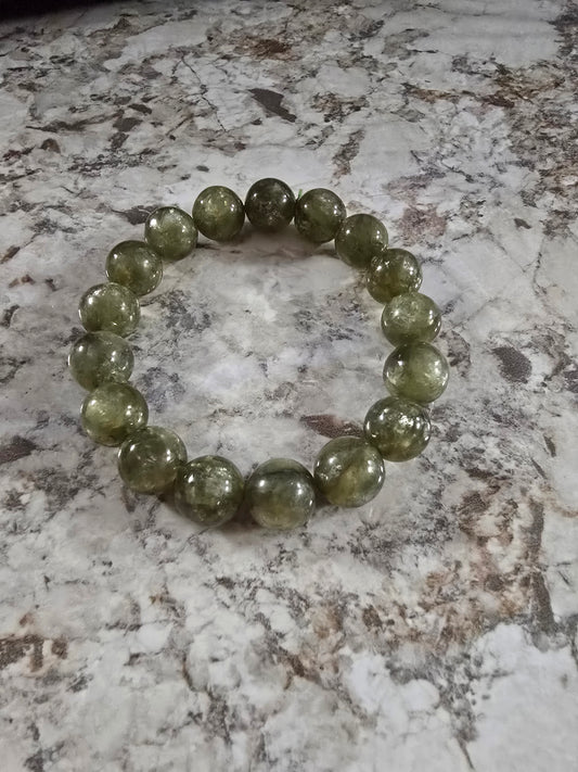 Green Lepidolite Bracelet 12mm