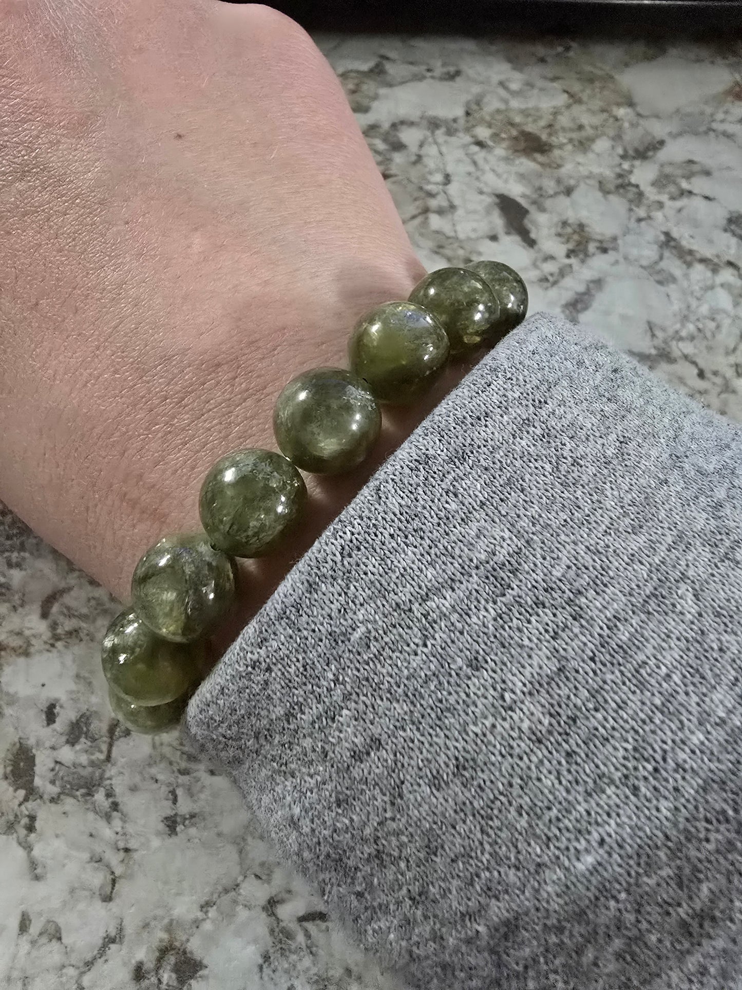 Green Lepidolite Bracelet 12mm