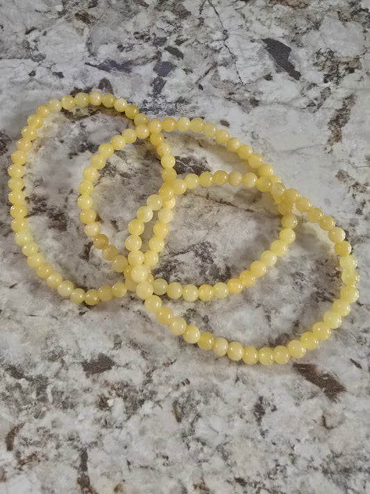 Yellow Calcite Bracelet 4mm