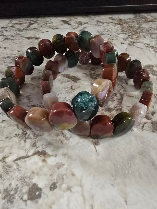 Chunky Ocean Jasper Bracelet