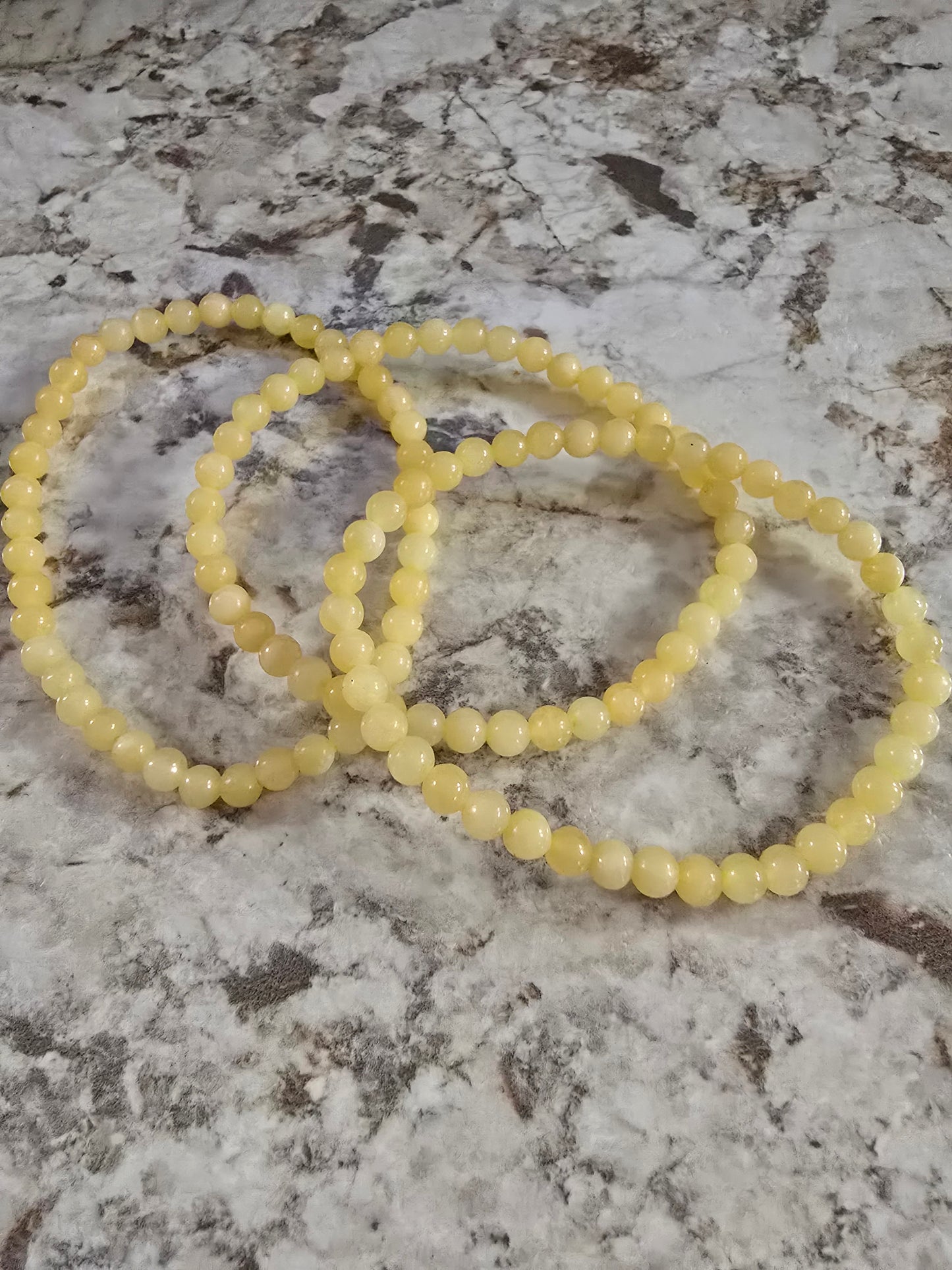 Yellow Calcite Bracelet 4mm