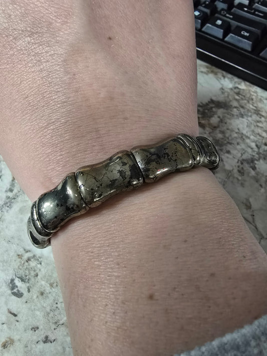 Pyrite Barrel Bracelet