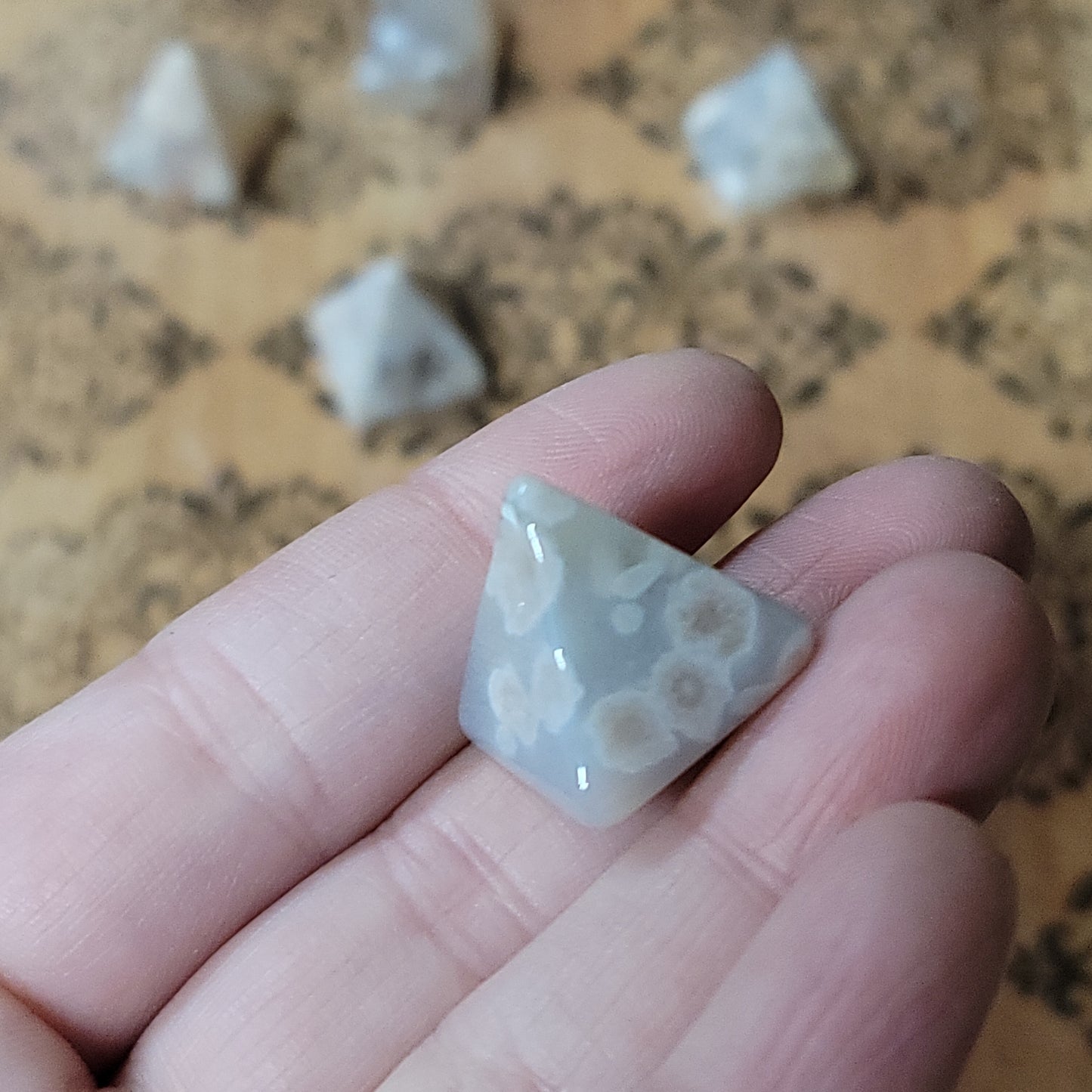 Flower Agate Mini Pyramids