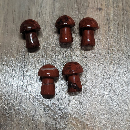 Red jasper mini mushrooms